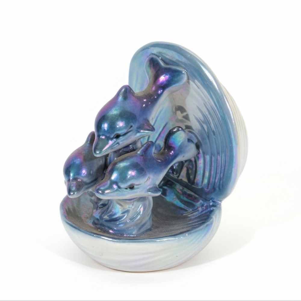 Lusterware Iridescent Vintage Dolphin Figurine